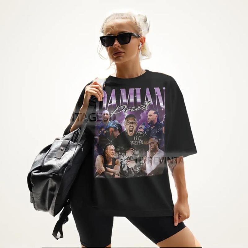 Explore Damian Priests Vintage Retro 90s Fanhomage Wrestler Gifts Unisex - clothing by TeeHivey.com