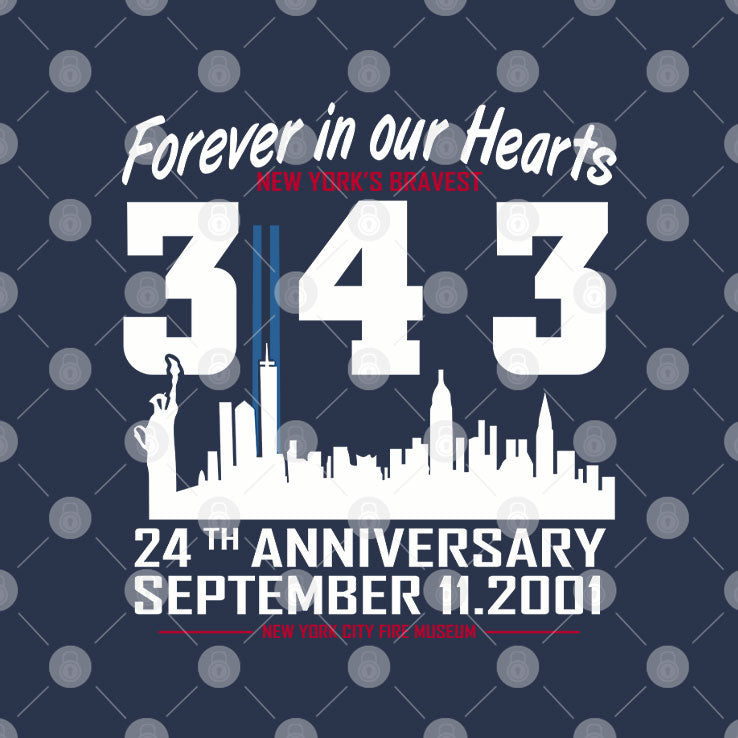 9/11 Memorial 24th Anniversary 343 Firefighters Tribute T Shirt