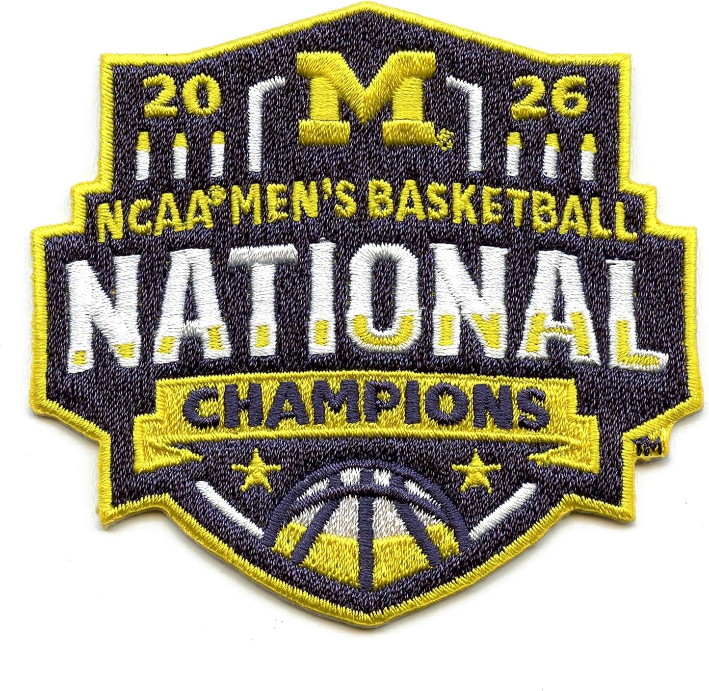 2026 NCAA Men's Basketball National Champions Michigan Jersey Patch Embroidered Emblem