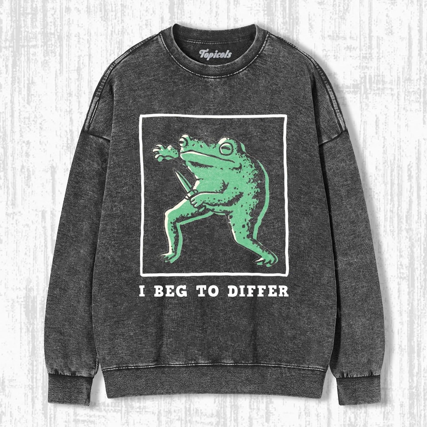I BEG TO DIFFER FROG FINE T-SHIRT - clothing by TeeHivey.com (Image 2)