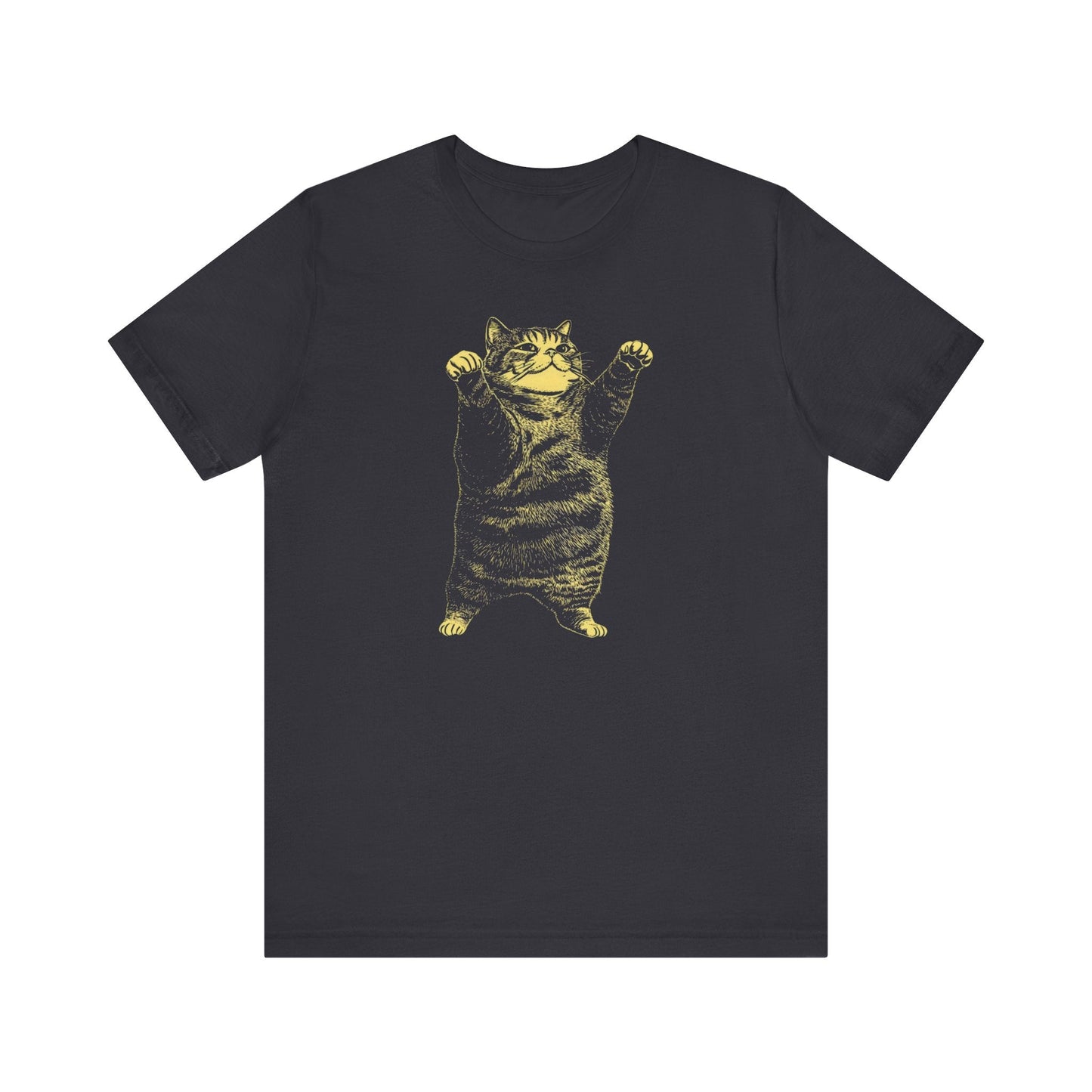 Stretching Cat T-Shirt - Funny Feline Pose Design
