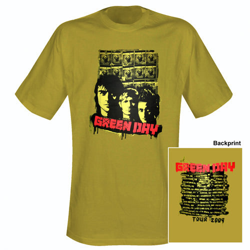 Green Day - Poster Tour 2009 Men's T-shirt