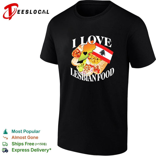 I Love Lesbian Food Lebanon map vintage shirt