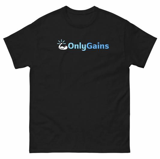 Onlygains Tee (Black) - clothing by TeeHivey.com (Image 1)