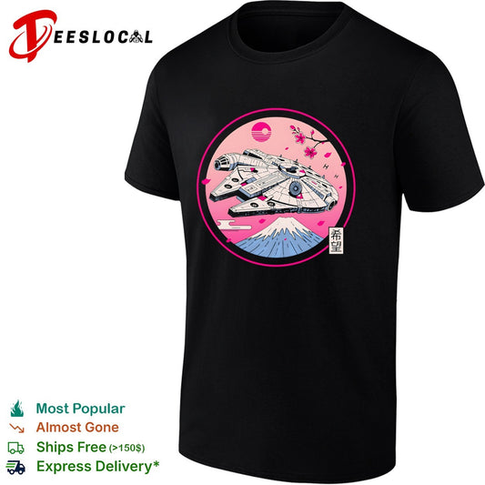 A Japanese style design featuring the Millennium Falcon shirt