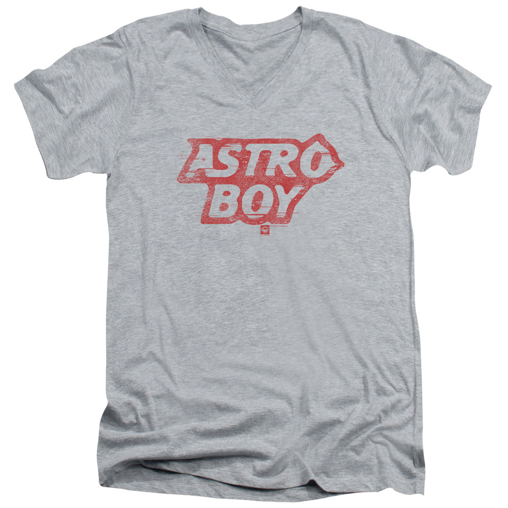 Astro Boy Logo Mens Slim Fit V Neck T Shirt Athletic Heather - clothing by TeeHivey.com