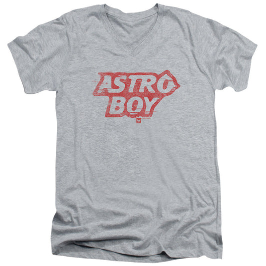 Astro Boy Logo Mens Slim Fit V Neck T Shirt Athletic Heather - clothing by TeeHivey.com
