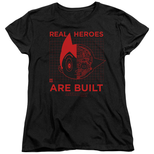 Astro Boy Real Hero Womens T Shirt Black - clothing by TeeHivey.com