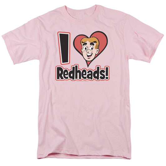 Archie Comics I Love Redheads Mens T Shirt Pink - clothing by TeeHivey.com