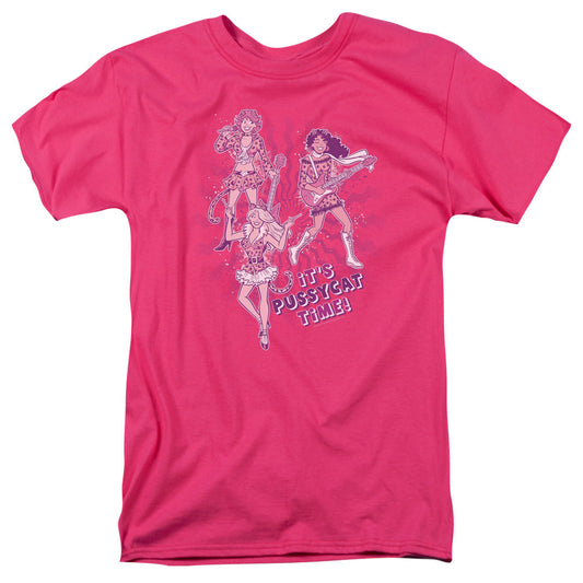 Archie Comics Its Pussycat Time Mens T Shirt Hot Pink - clothing by TeeHivey.com