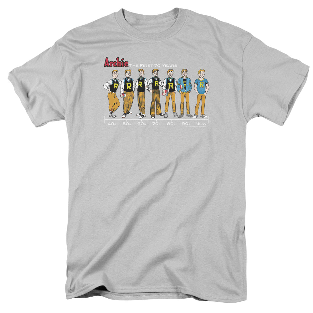 Archie Comics Archie Timeline Mens T Shirt Silver - clothing by TeeHivey.com