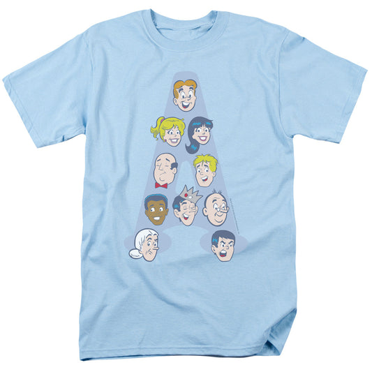 Archie Comics Character Heads Mens T Shirt Light Blue - clothing by TeeHivey.com
