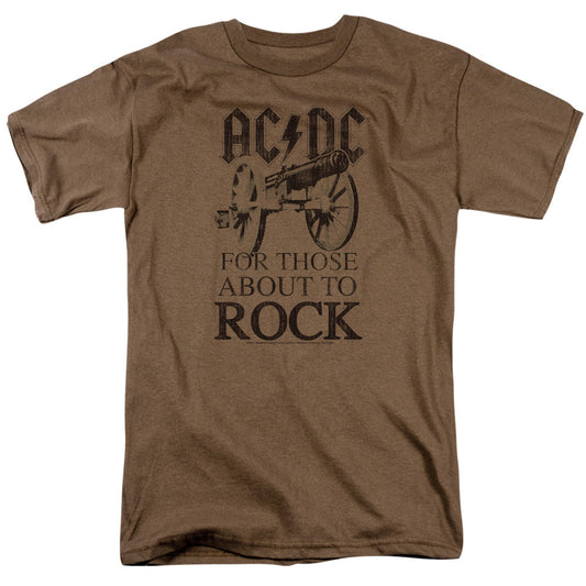 Acdc For Those About To Rock Mens T Shirt Safari Green