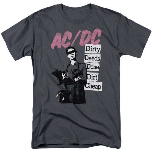 Acdc Dirty Deeds Mens T Shirt Charcoal