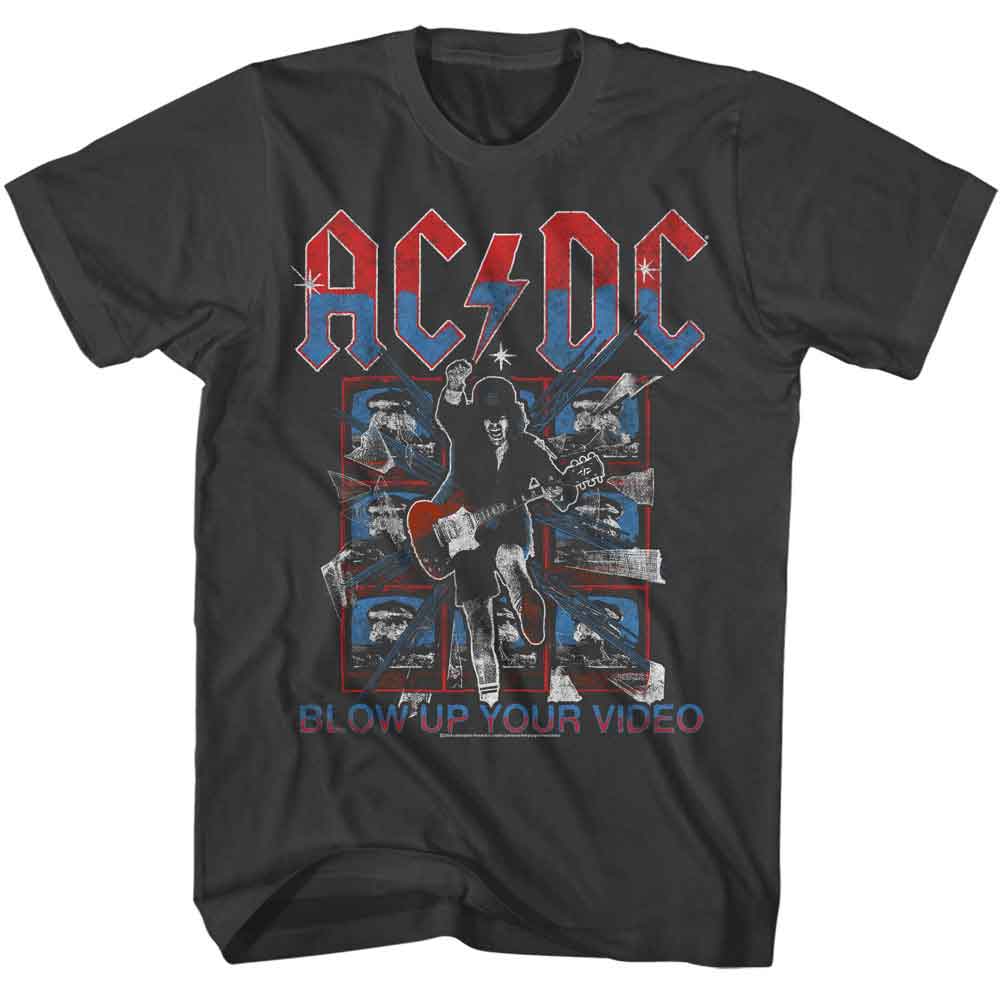 ACDC - Americana Blow Up Video - Officially Licensed American Classics - Front Print Solid Adult Short Sleeve T-Shirt