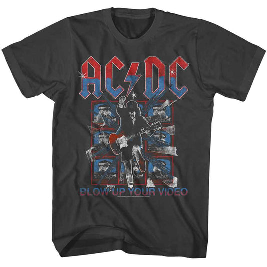 ACDC - Americana Blow Up Video - Officially Licensed American Classics - Front Print Solid Adult Short Sleeve T-Shirt