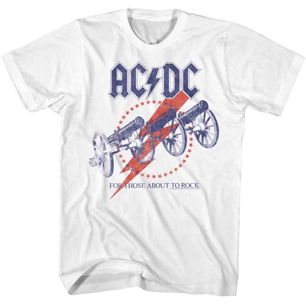 ACDC - Canon Recolor - Officially Licensed American Classics - Front Print Solid Adult Short Sleeve T-Shirt