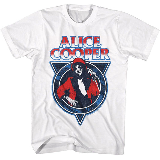 Alice Cooper - USA - American Classics - Solid White Adult Short Sleeve T-Shirt