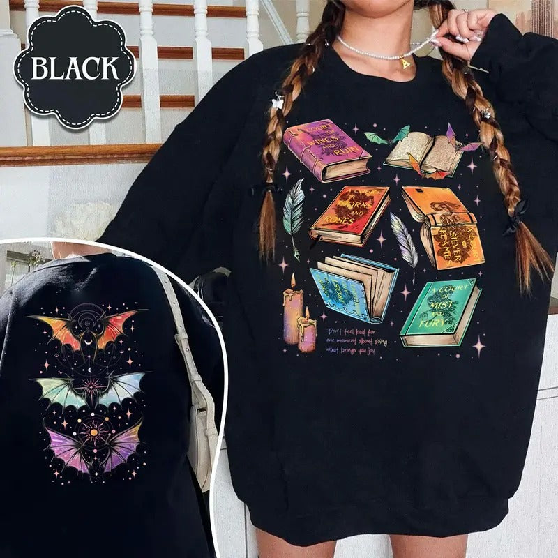 ACOTAR Series Two Sided Sweatshirt, The Bat Boys Shirt, Velaris Book Lover Shirt, SJM Inspired Sweatshirt, Gift For Bookish, Bookish Sweatshirt, Fantasy Books Shirt