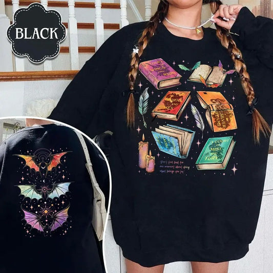 ACOTAR Series Two Sided Sweatshirt, The Bat Boys Shirt, Velaris Book Lover Shirt, SJM Inspired Sweatshirt, Gift For Bookish, Bookish Sweatshirt, Fantasy Books Shirt