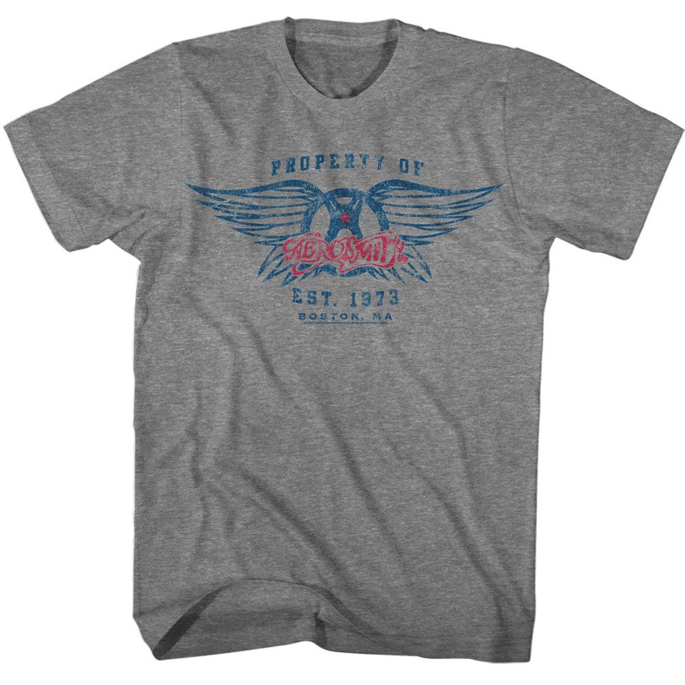 Aerosmith - Est. 1970 - American Classics - Heather Gray Adult Short Sleeve T-Shirt