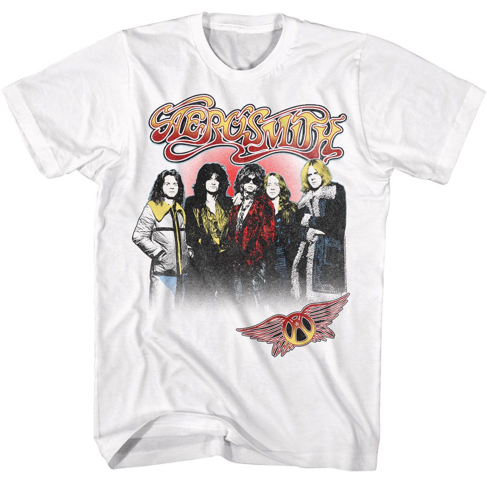 Aerosmith - Nice Jackets - American Classics - Solid White Adult Short Sleeve T-Shirt