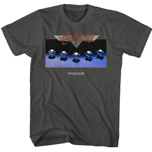 Aerosmith - Rocks - American Classics - Solid Gray Adult Short Sleeve T-Shirt