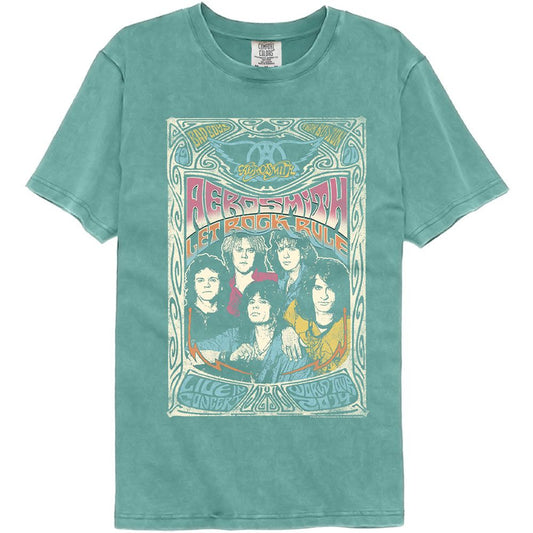 Aerosmith Let Rock Rule Officially Licensed Adult Short Sleeve Comfort Color T-Shirt