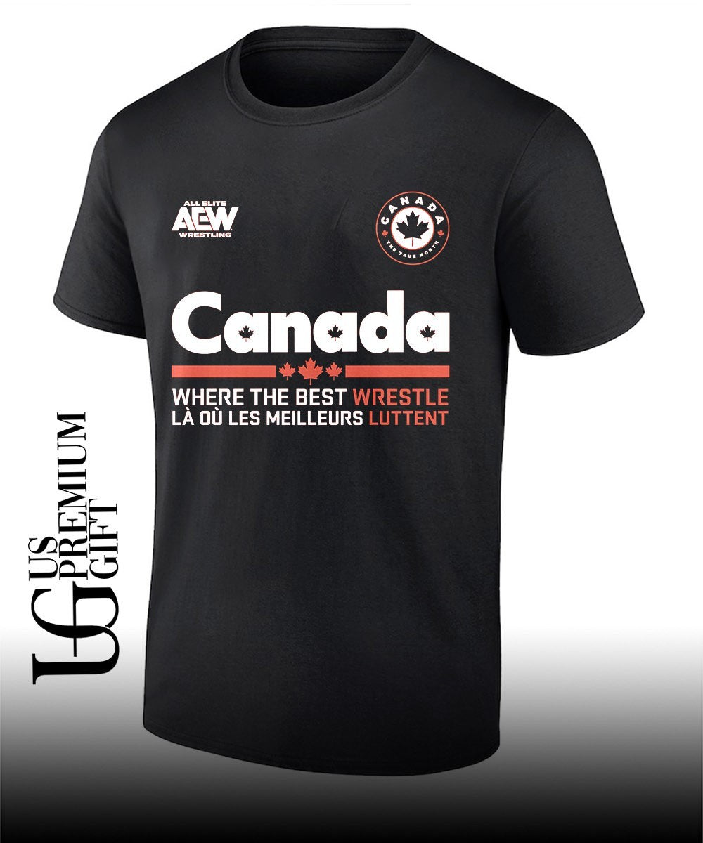 AEW Wrestling Canada Where the Best Wrestle Là Où Les Meilleurs Luttent shirt