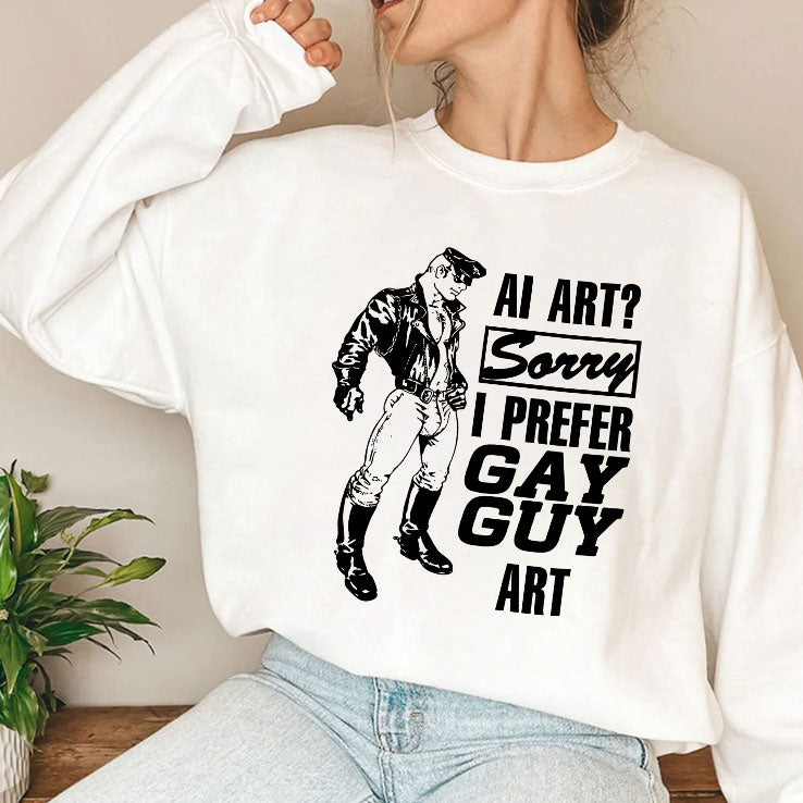 AI Art Sorry I Prefer Gay Guy Art T Shirt