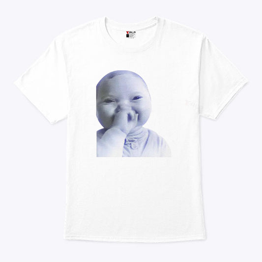 AI Baby Holding Laugh Meme Viral Trend Shirt