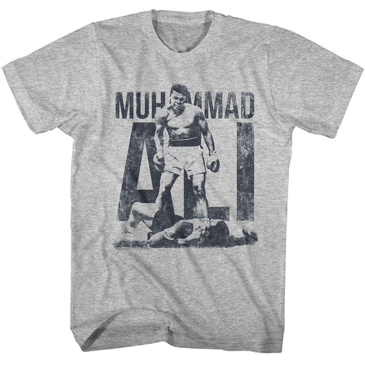 Muhammad Ali - Blue Distress - American Classics Adult Short Sleeve T-Shirt - clothing by TeeHivey.com (Image 1)