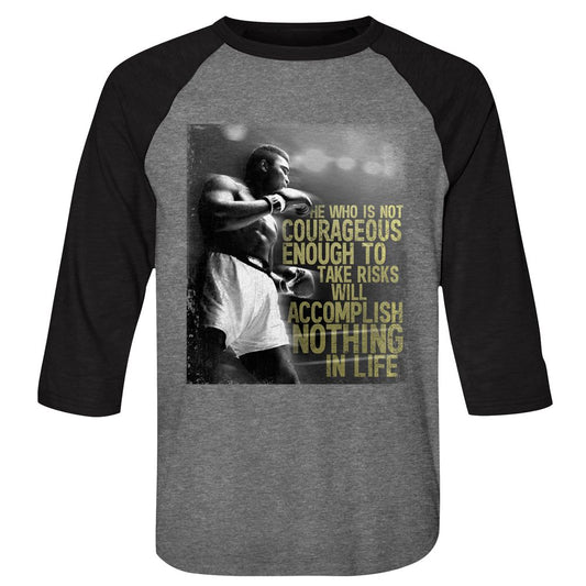 Muhammad Ali - 1 240 G 20 - 3/4 Sleeve - Heather - Adult - Raglan Shirt - clothing by TeeHivey.com