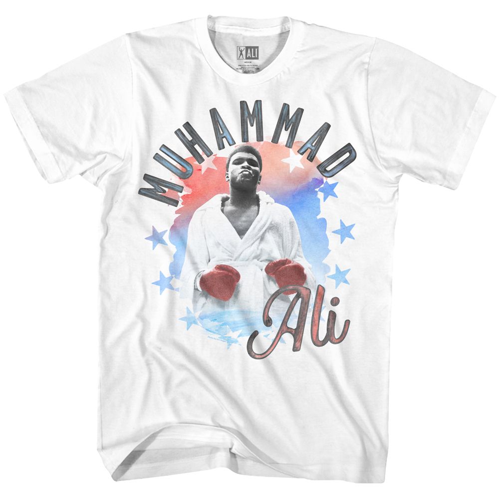 Muhammad Ali - Ali Red White Blue - Short Sleeve - Adult - T-Shirt - clothing by TeeHivey.com