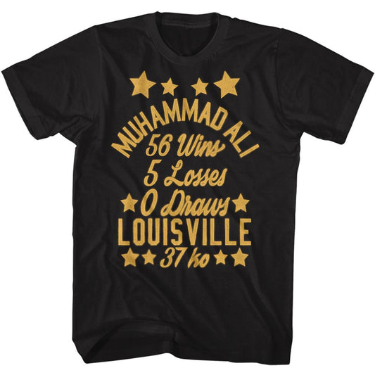 Muhammad Ali - Win Loss Draw 2 - Short Sleeve - Adult - T-Shirt - clothing by TeeHivey.com