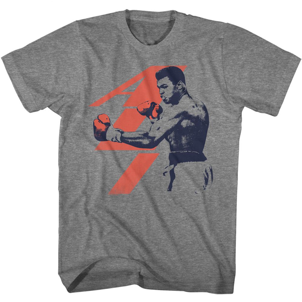 Muhammad Ali - Name & Figure - Short Sleeve - Heather - Adult - T-Shirt - clothing by TeeHivey.com