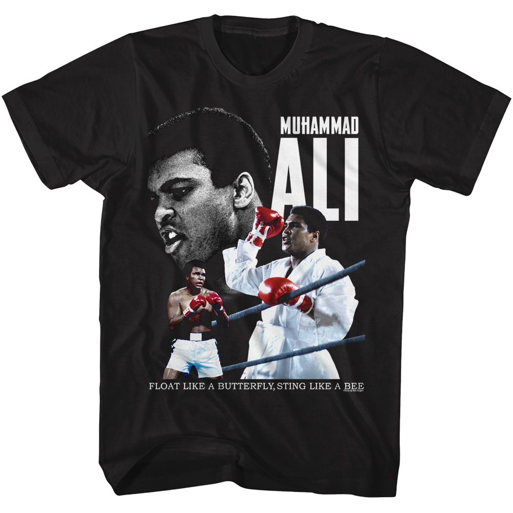 Muhammad Ali - Triple Ali - American Classics - Solid Black Adult Short Sleeve T-Shirt - clothing by TeeHivey.com (Image 1)