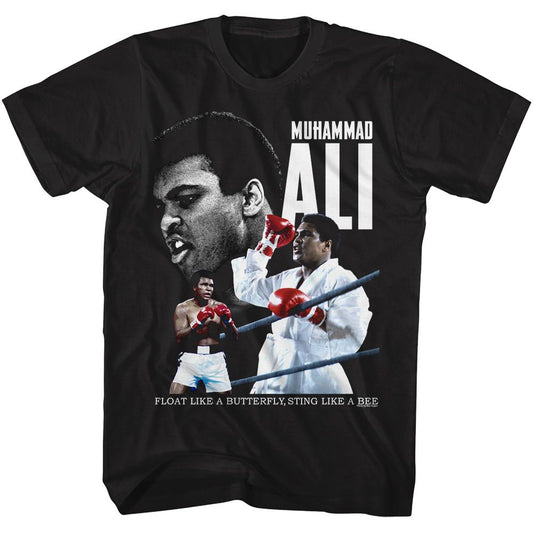 Muhammad Ali - Triple Ali - American Classics - Solid Black Adult Short Sleeve T-Shirt - clothing by TeeHivey.com (Image 1)