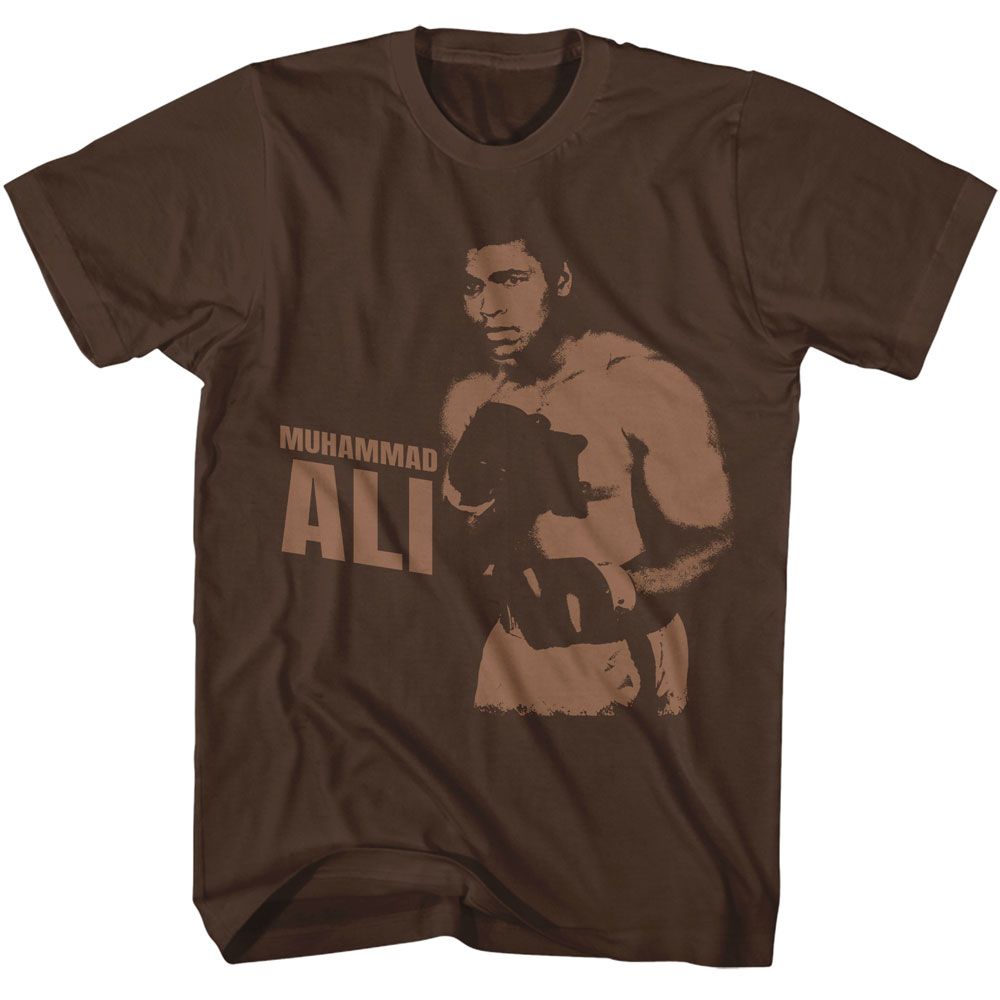 Muhammad Ali - 1 Color - American Classics - Solid Brown Adult Short Sleeve T-Shirt