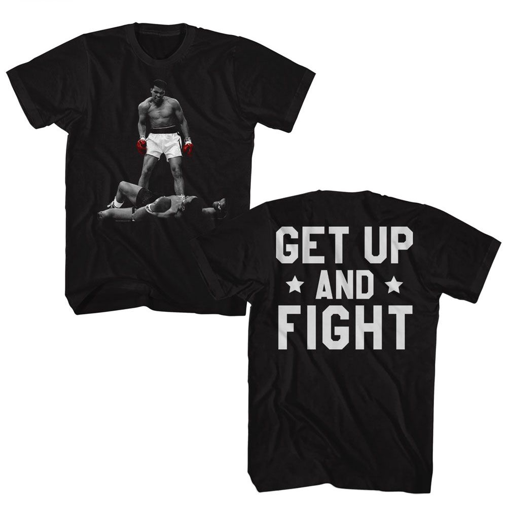 Muhammad Ali - Vs Liston Get Up - American Classics - Adult Short Sleeve T-Shirt - clothing by TeeHivey.com (Image 1)