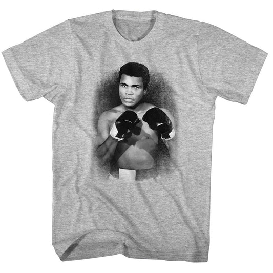 Muhammad Ali - Black & White Pose - Short Sleeve - Heather - Adult - T-Shirt - clothing by TeeHivey.com