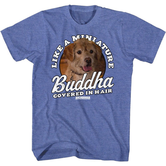 Anchorman - Miniature Buddha - Short Sleeve - Heather - Adult - T-Shirt - clothing by TeeHivey.com