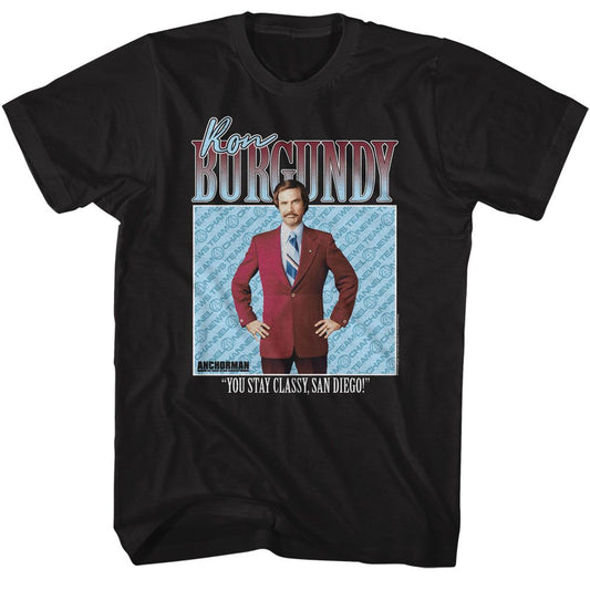 Anchorman - Anchorman Ron Burgundy - Short Sleeve - Adult - T-Shirt
