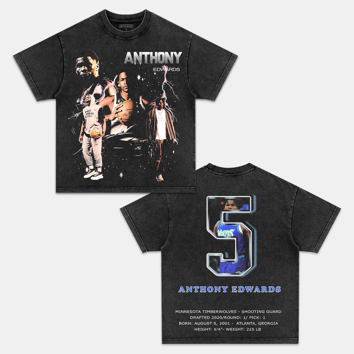 ANTHONY EDWARDS 5 TEE - clothing by TeeHivey.com (Image 2)