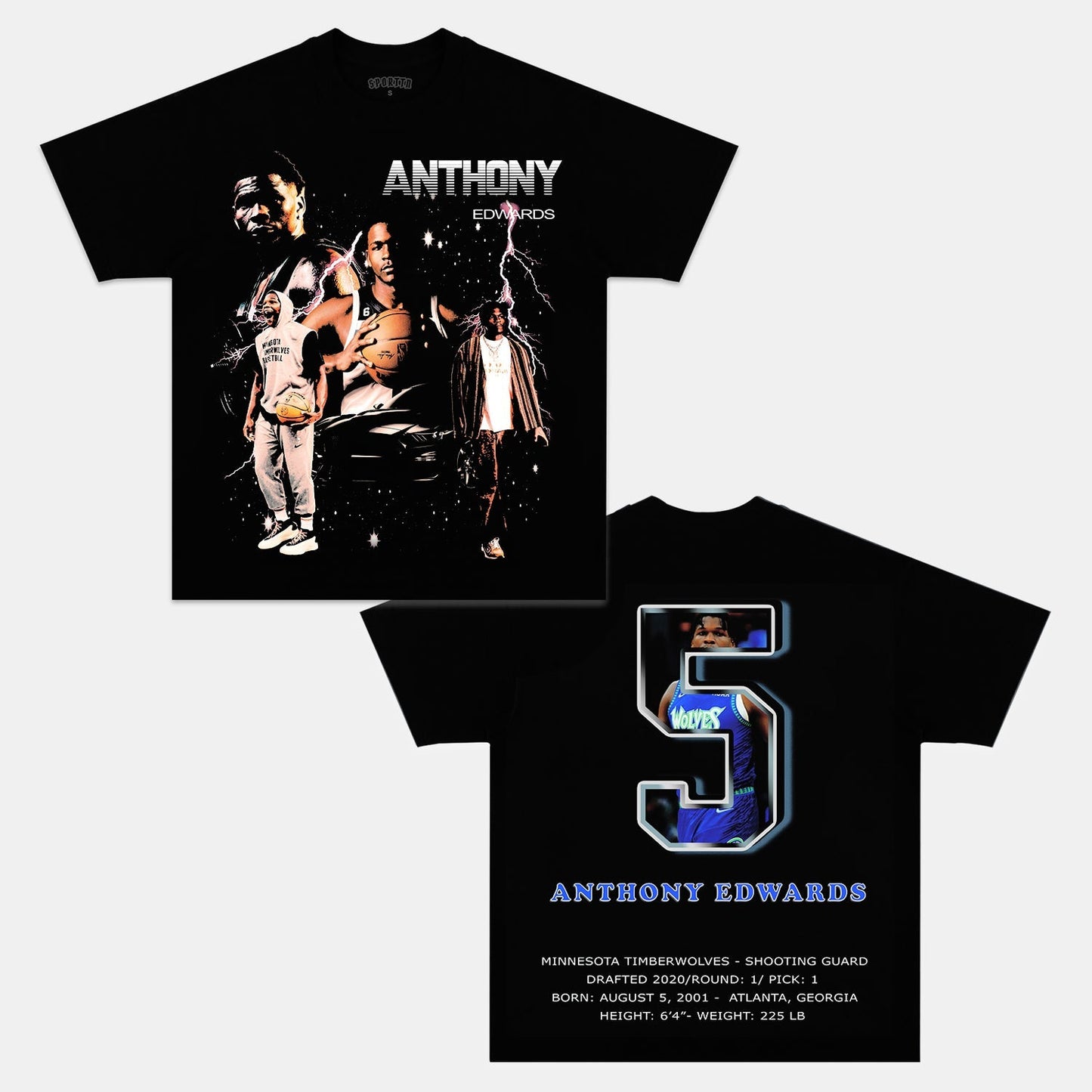 ANTHONY EDWARDS 5 TEE - clothing by TeeHivey.com (Image 1)