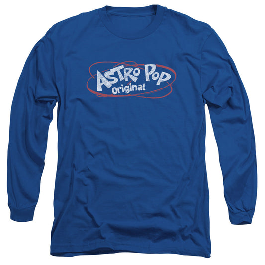 Astro Pop Vintage Logo Mens Long Sleeve Shirt Royal Blue