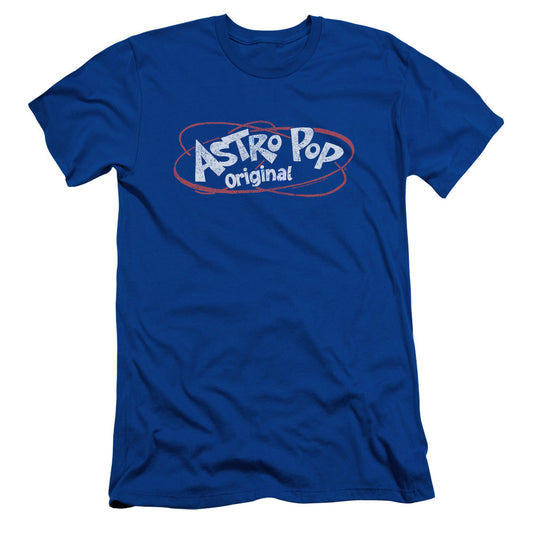 Astro Pop Vintage Logo Slim Fit Mens T Shirt Royal Blue