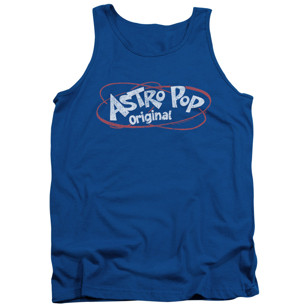 Astro Pop Vintage Logo Mens Tank Top Shirt Royal Blue