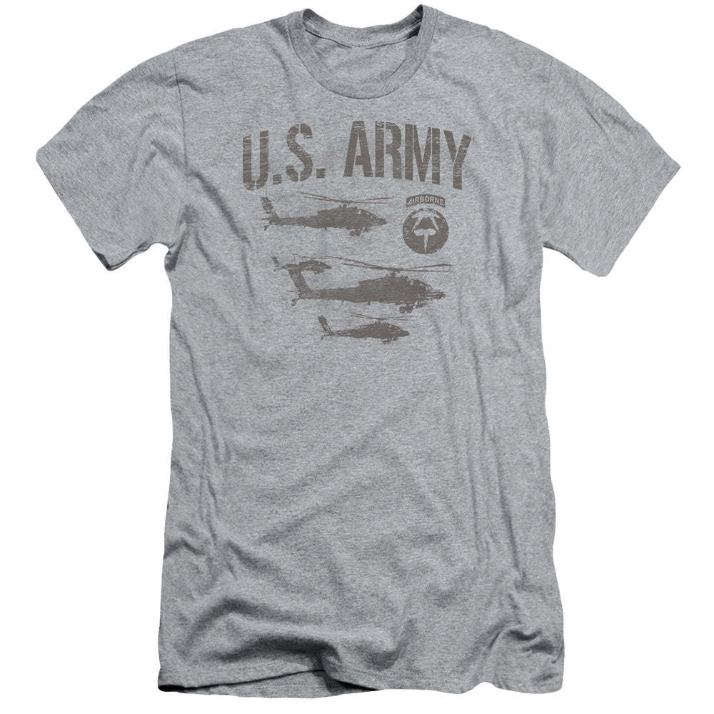 Army Airborne Slim Fit Mens T Shirt Athletic Heather - clothing by TeeHivey.com