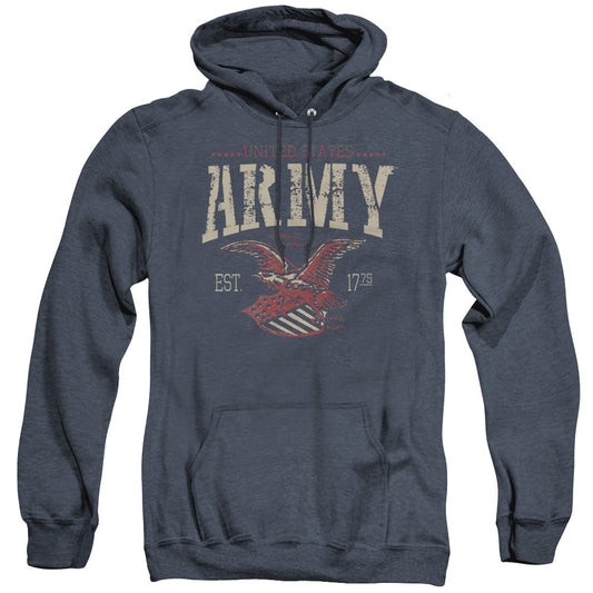 Army Arch Mens Heather Hoodie Navy - clothing by TeeHivey.com (Image 1)